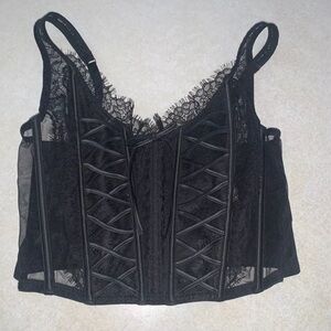 Black Lace Corset Top